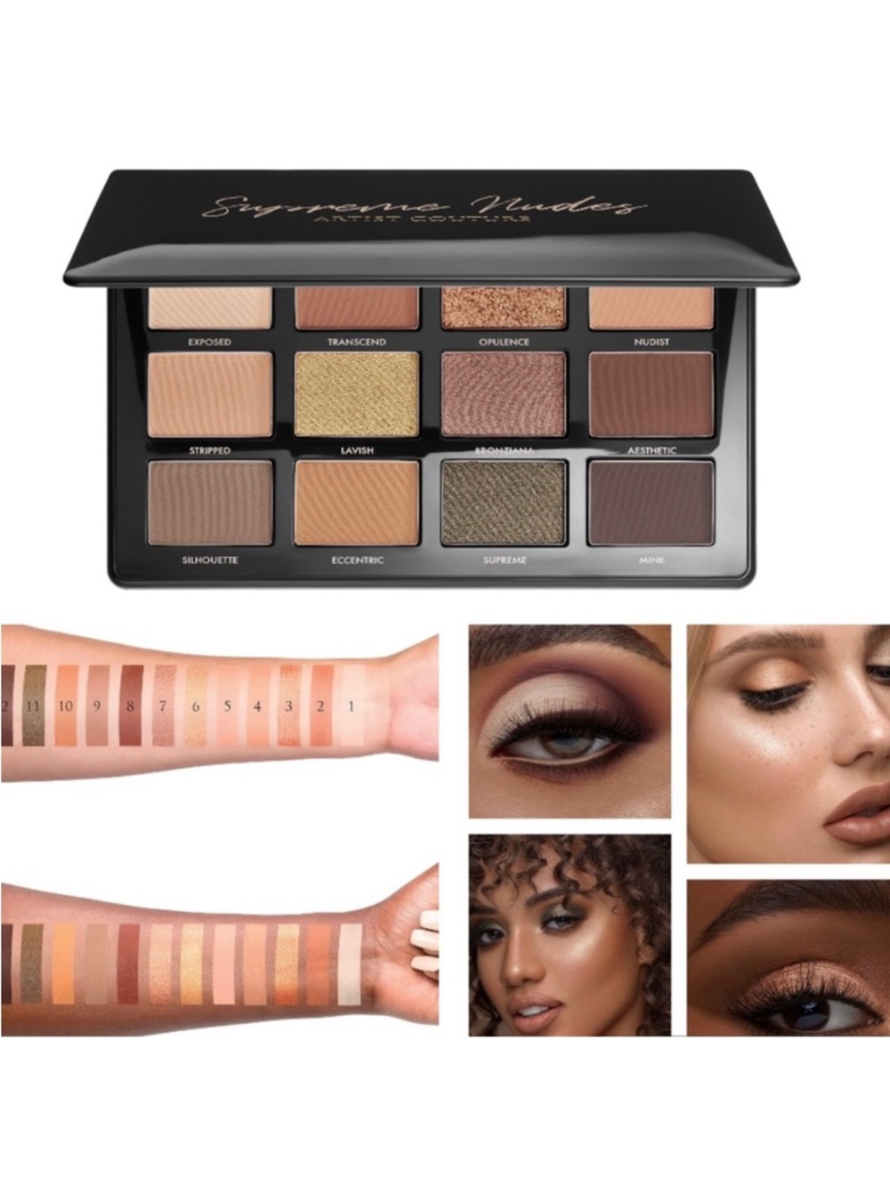 Supreme Nudes Eyeshadow Palette by Artist Couture Beauty Spa Gift Fashion Makeup